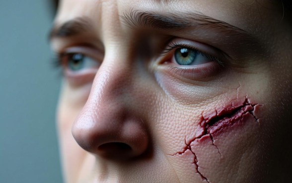 梦见脸部裂开是啥意思，鼻子下边脸皮开口子？