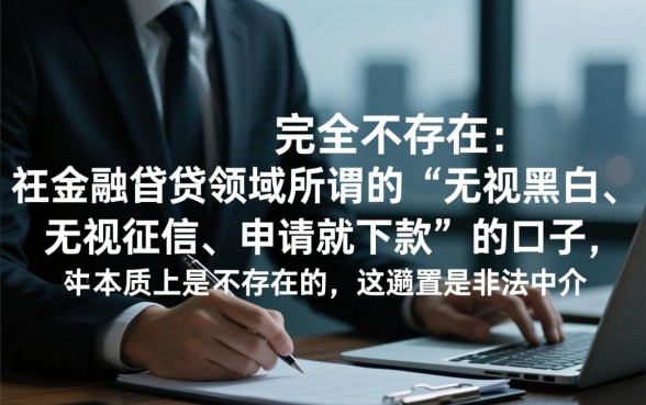 无视黑白无视征信申请就下款的口子是真的吗，安全靠谱吗