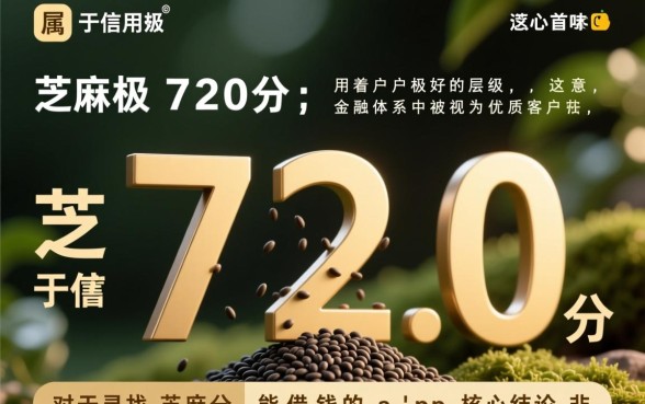 芝麻分720分能借钱的app有哪些？哪个额度高秒下款？