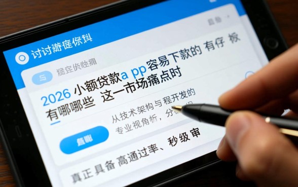 2026小额贷款app容易下款的有哪些，哪个软件通过率高