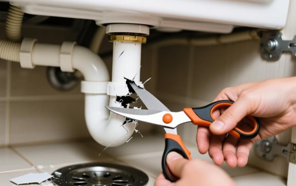 能在地漏的下水管剪一个口子吗，下水管剪口子有什么后果