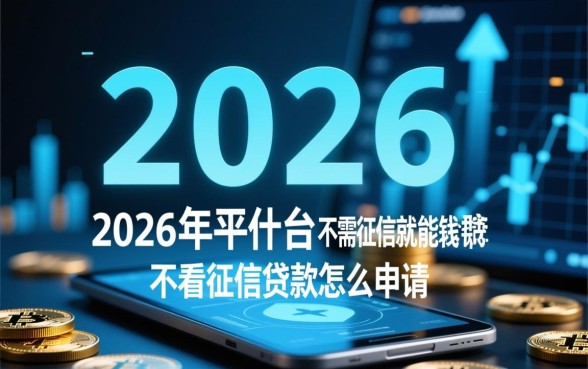 2026年有什么平台不需要征信就能借钱的，不看征信贷款怎么申请