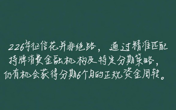 2026征信花还能下款吗，征信花怎么申请分期6个月