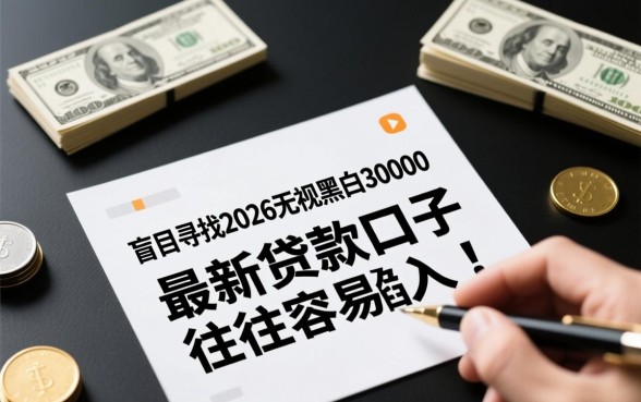 2026无视黑白3000最新贷款口子有哪些？哪里能借到？