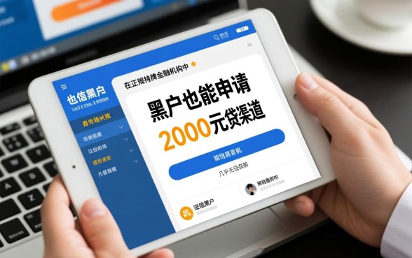 有没有黑户也能申请的2000元贷款渠道，黑户怎么申请秒下款？