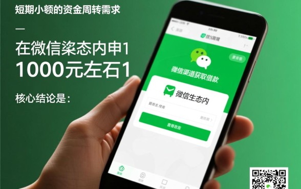 微信短期借款1000元怎么借？14天急用钱哪里能借？