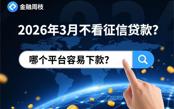 2026年3月不看征信贷款有哪些？哪个平台容易下款？