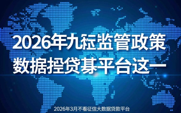 2026年3月不看征信大数据贷款平台有哪些，2026年3月不看征信下款吗