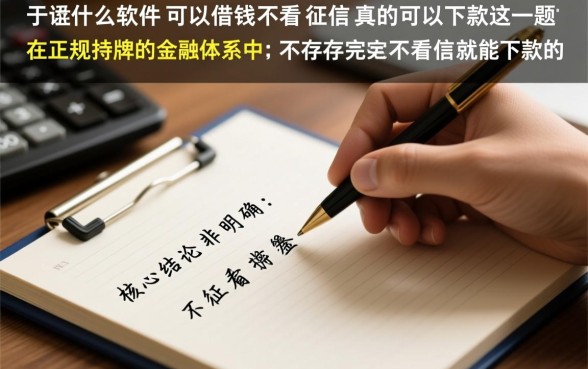什么软件可以借钱不看征信真的可以下款，不看征信真的能下款吗