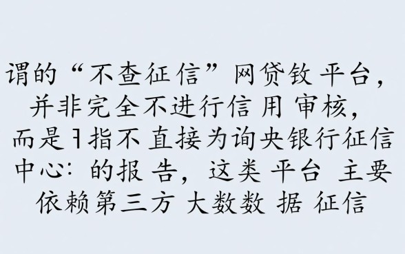 不看征信的网贷平台有哪些,可查询记录有哪些