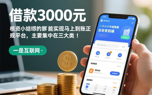 借款3000马上到账的正规平台有哪些，哪些靠谱不用审核？