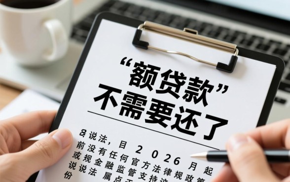 小额贷款2026年8月份起不需要还了吗，2026年新政策是真的吗