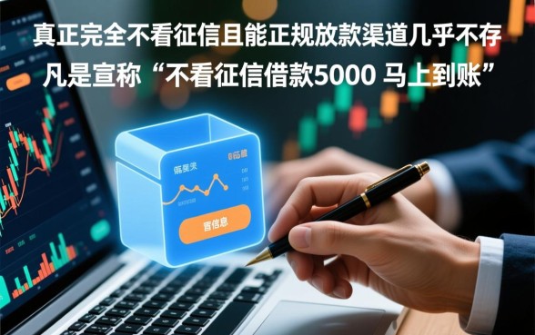 不看征信借款5000马上到账的有哪些，靠谱吗