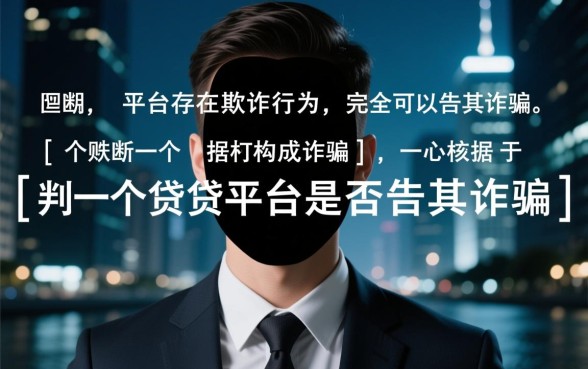 无需人脸识别的借钱平台可以告他诈骗吗，怎么维权？