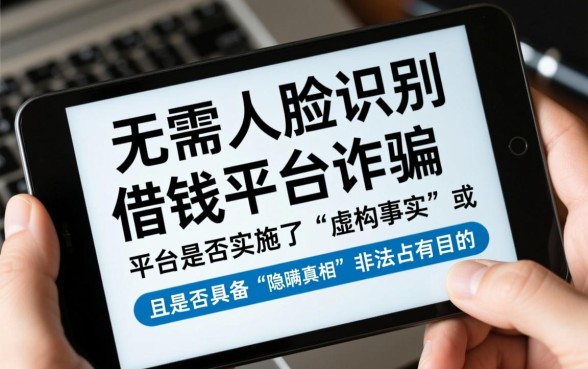 无需人脸识别的借钱平台可以告他诈骗吗，怎么报警处理？