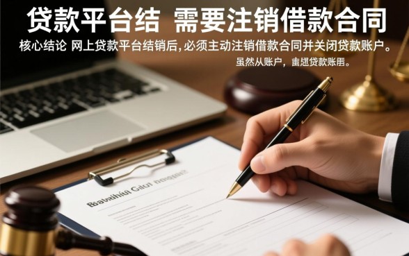 网上贷款平台结清了需要注销借款合同吗，对征信有影响吗