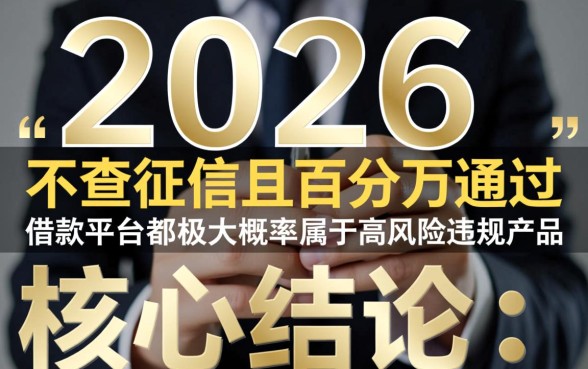 2026不查征信借款平台百分百通过，哪个平台最靠谱下款？