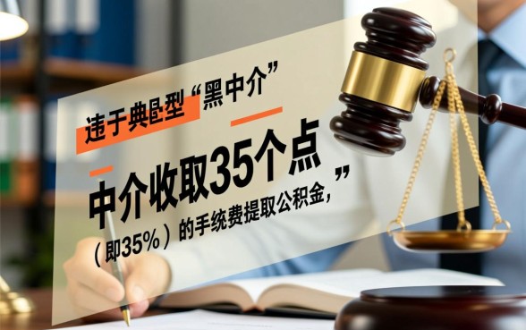 中介公积金提取8万收35个点犯法吗，找中介提取公积金违法吗