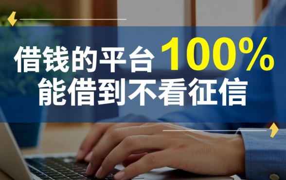 借钱的平台哪个正规？不看征信100%能借到吗？