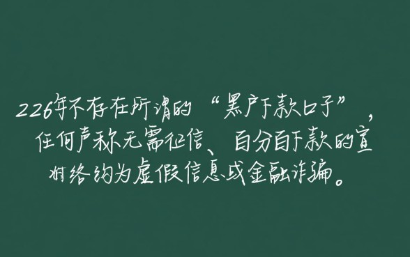 2026黑户下款的口子还有吗是真的吗，2026年黑户能下款吗