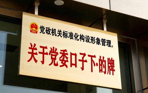 党委口子下挂的牌子字体用黑色还是红色，下挂牌子字体颜色有什么规定