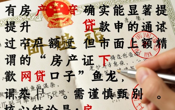 房产证网贷口子能贷款吗，房产证下款是真的吗