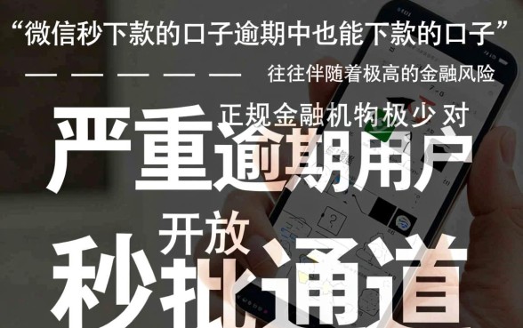 微信秒下款的口子有哪些，逾期中也能下款的口子在哪里