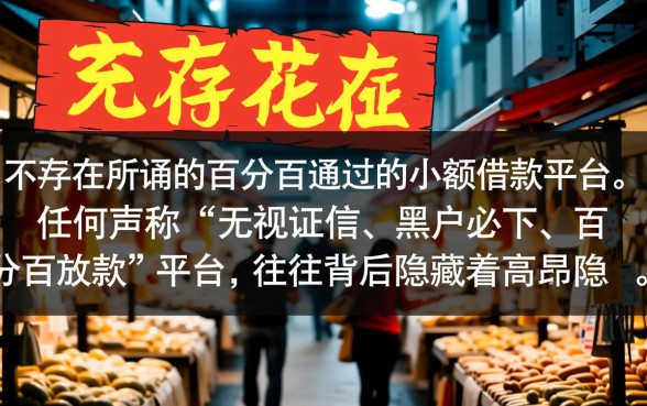 真的有百分百通过的小额借款平台存在吗，不看征信能下款吗