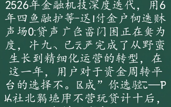 为何2026年这些网贷平台如此受欢迎，2026网贷平台哪个好