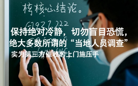 花呗借呗逾期当地人员找我调查怎么办，上门催收是真的吗