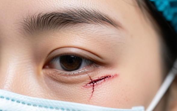 眼皮被打裂口怎么办，眼皮下面一厘米口子需要缝针吗