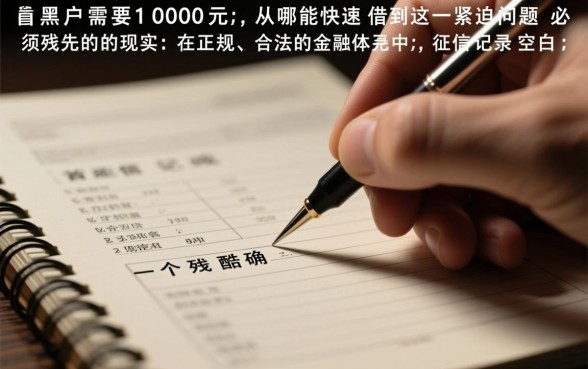 黑户需要1000元从哪能快速借到，黑户怎么借钱？