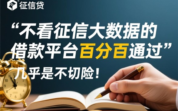 不看征信大数据的借款平台百分百通过吗，黑户能下款吗？