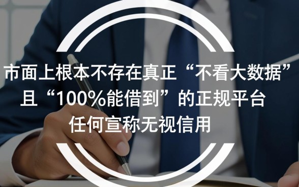 不看大数据借钱的平台100%能借到吗，有哪些不看大数据的口子