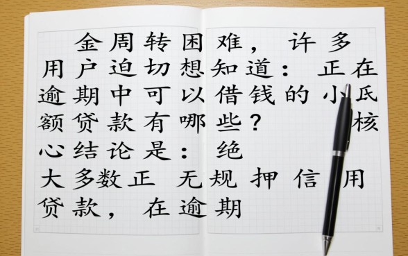 正在逾期中可以借钱的小额贷款有哪些，征信不好哪里借钱