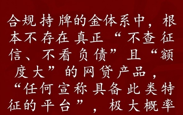 不查征信不看负债的网贷有哪些额度大，2026哪个平台容易通过？