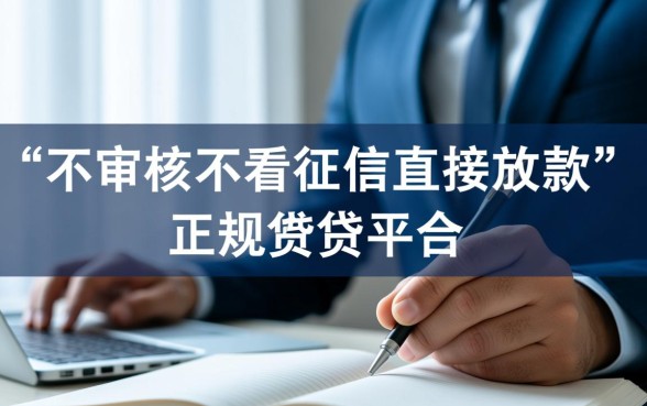不审核不看征信直接放款的平台有哪些，2026最新无视征信秒下款口子