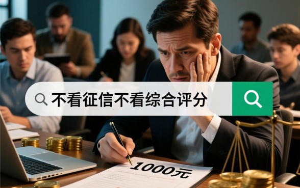 不看征信网贷急需1000能下款吗？哪里可以借到不看综合评分的？
