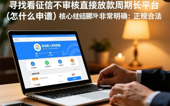 不看征信不审核直接放款周期长的平台怎么申请，哪个靠谱？