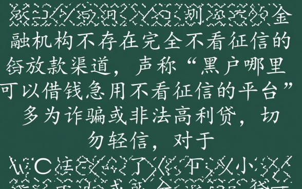 黑户哪里可以借钱急用，不看征信的平台有哪些