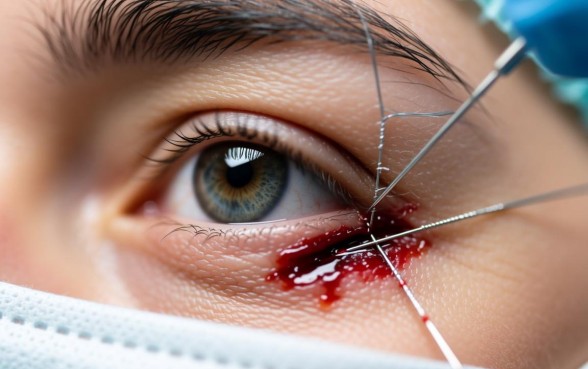 右眼下眼皮被打出5公分口子，算轻伤吗怎么赔偿？