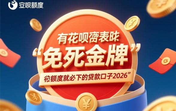 有花呗额度就必下的贷款口子2026,真的能下款吗?