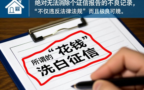 征信花了买房子中介能消除不良征信么，找中介洗征信靠谱吗