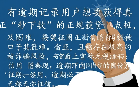 有逾期能真正秒下款的网贷口子吗，2026最新不看征信秒下款