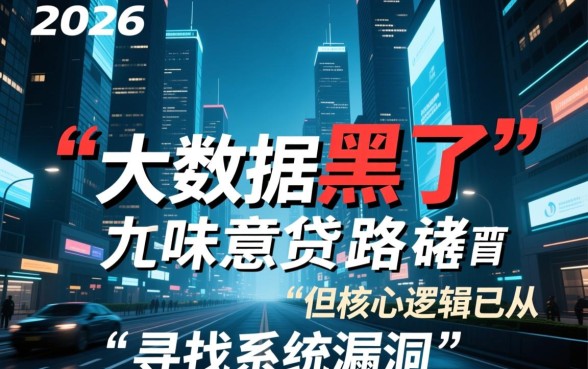 大数据黑了能下款吗，2026年有哪些不看大数据的口子