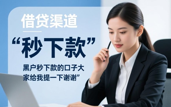 黑户秒下款的口子有哪些，黑户借钱不用审核的口子