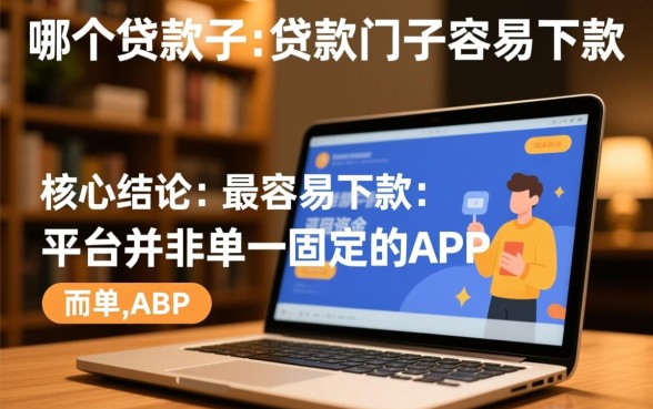 哪个贷款口子容易下款，2026容易贷款的口子有哪些