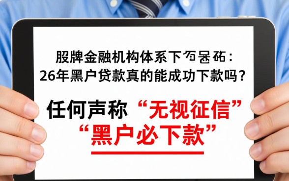 2026年黑户贷款真的能成功下款吗，黑户怎么申请秒下款？