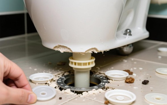 堵马桶下面口子的塑料片怎么拆，塑料片掉进马桶怎么取出来