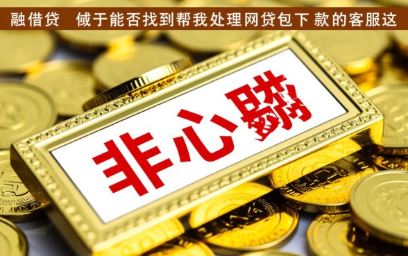 能否找到帮我处理网贷包下款的客服，哪里找靠谱的包下款客服